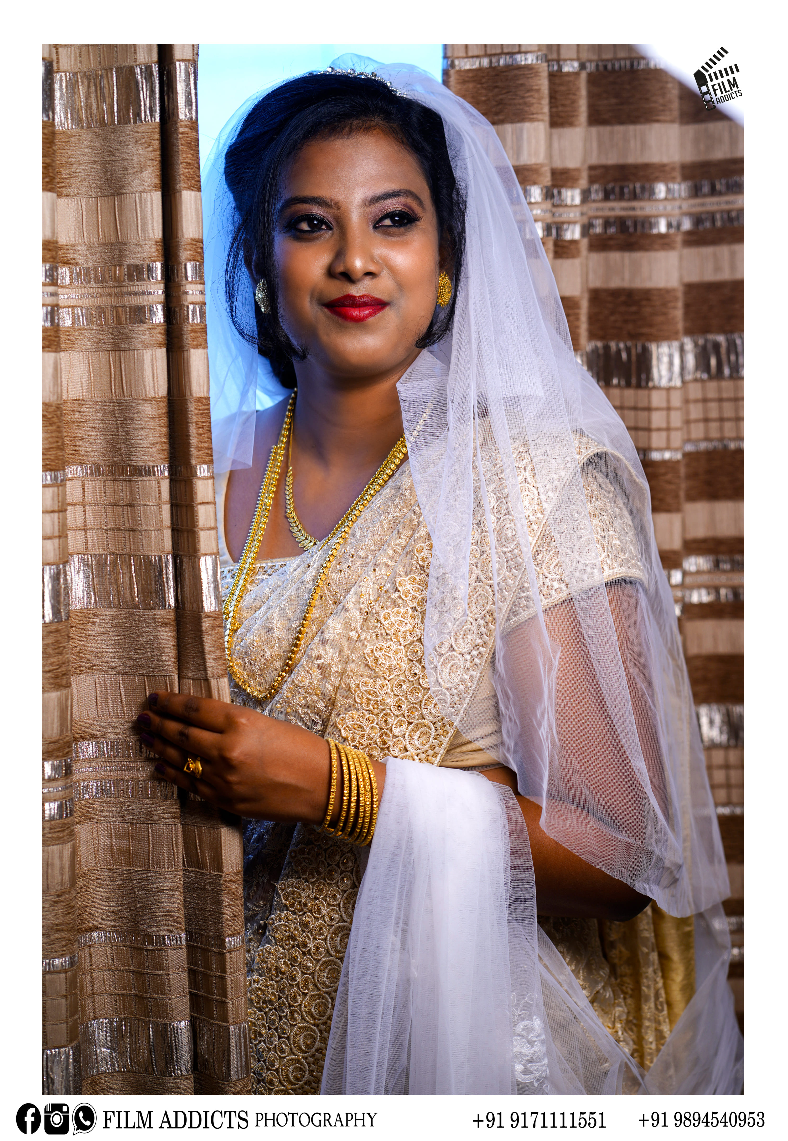 Signature Christian Bridal Saree Handcrafted for Bride meryl – Kavani Bridal  Wear